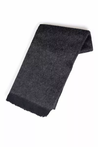 Мужской зимний шарф антрацитового цвета