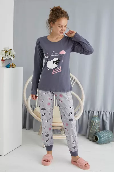 COTTON LONG SLEEVE PAJAMA SET