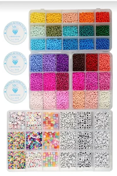 طقم صنع المجوهرات ميغا مع 4 صناديق مواد صنع المجوهرات واللوازم اليدوية