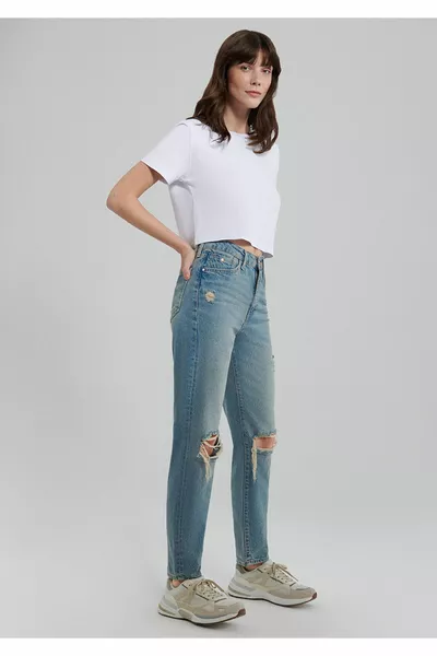 Star anni '  strappato indaco Si Jeans 