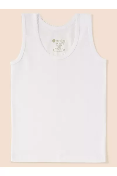 Girls' Organic Cotton Ribbed 6-Pack Crochet Tank Top