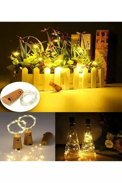 Светодиодная лампа Fairy LED для бутылок с пробкой из пробки, дневной свет, 1 штука