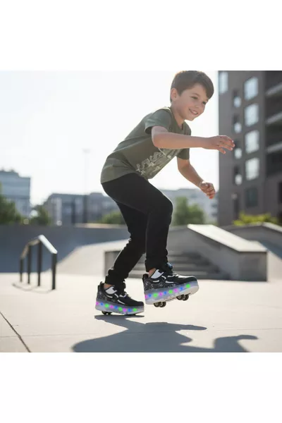 SCARPE SPORTIVE CON LUCI BREVETTATE & SNEAKERS CON RUOTE