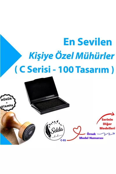 Kitap Mührü, Kitap Kaşesi, Kişiye Özel Mühür, Kişiye Özel Hediye C Serisi ( YENİ MODEL)