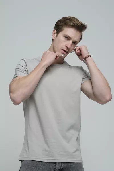 Ftx Slim Fit Men's Basic T-Shirt with Lycra Crew Neck