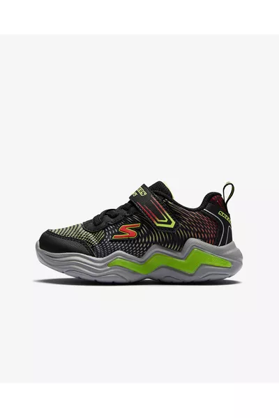 S Lights® - Erupters IV Kleiner Jungen Schwarze Leuchtende Sportschuhe N Bklm