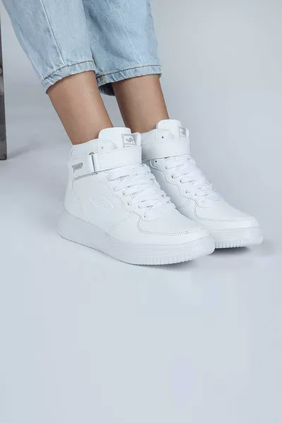  White High-Top Women's Sneakers Daily Sports Shoes