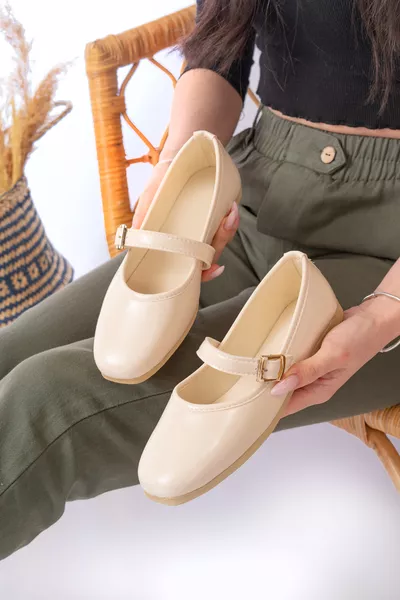  Tokalı Babet Günlük Kadın Ayakkabı Ev Babeti