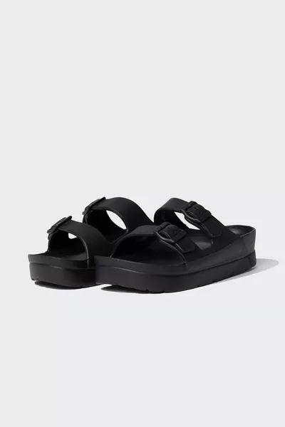 Дамски чехли с висока подметка и двойна лента Eva SM