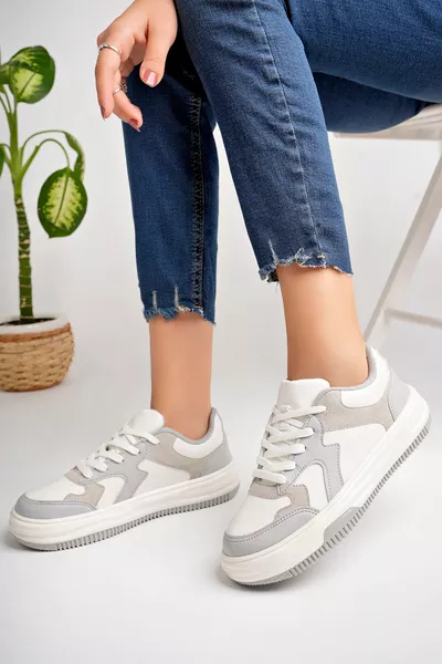 Baskets féminines grises pour tous les jours