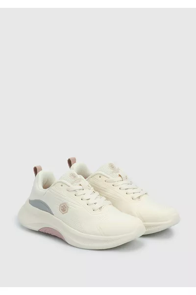 حذاء نسائي رياضي كريمي فاتح