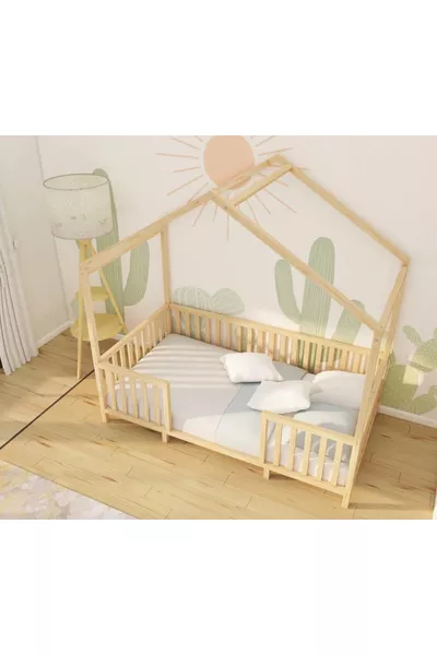 سرير أطفال وتصميم سرير أطفال من الخشب الطبيعي