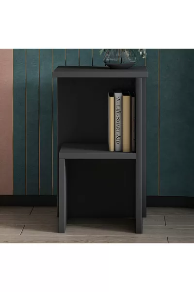 Roisin Modern Multifunctionele Nachtkast & Bijzettafel Antraciet