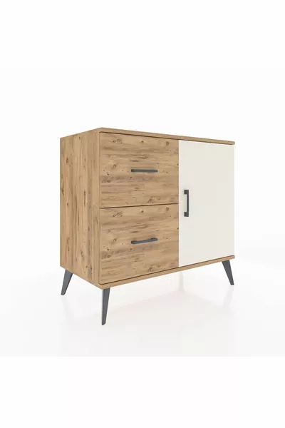 Hyperion Dressoir Enkele Plank 2 Laden Enkele Deur Den/Marmereik