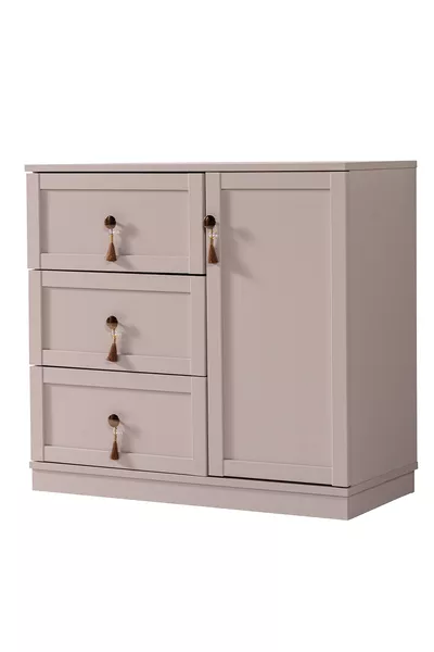 خزانة صدر ذات ثلاثة أدراج مع غطاء من دورو