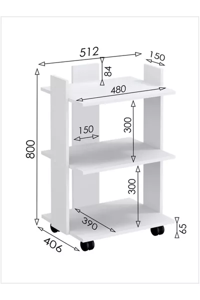 Mdf Lena Beyaz Komadin