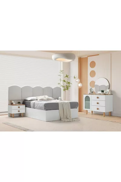 ALYA BAZIERTE MDF SCHLAFZIMMERMÖBEL SET