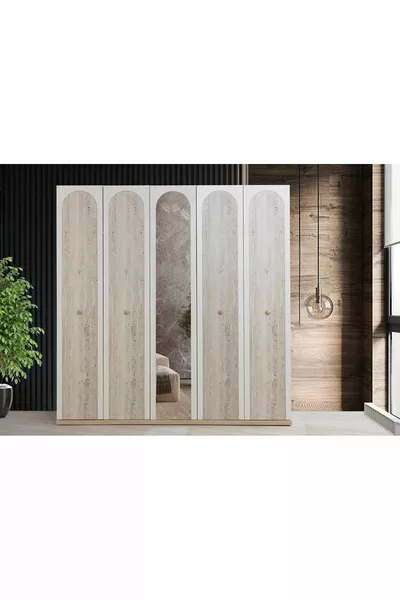 Eris 5-Deurs Kast (Slaapkamer Meubelkast)