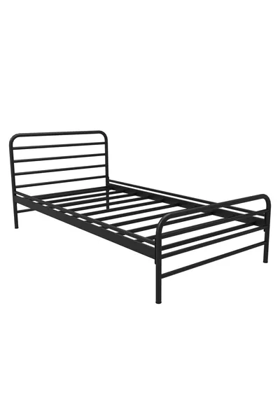 Milas Metal Bed Frame Black Single Iron Bed