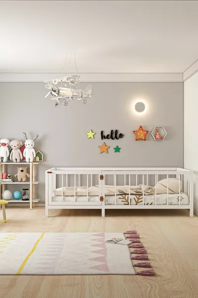 MALEYA DOĞAL AHŞAP BEBEK ÇOCUK YATAĞI