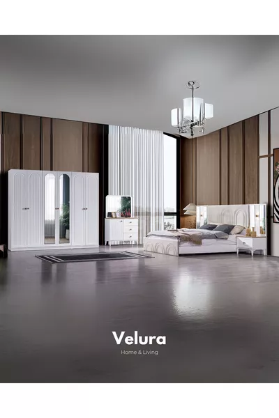 Bohem Bedroom Set (Wardrobe + Dresser + Nightstand + Bed Frame)