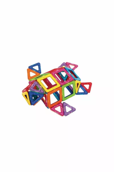 باšel玩具، مجموعة تعليمية من الليغو مغناطيسية للبناء والتصميم، قطعة