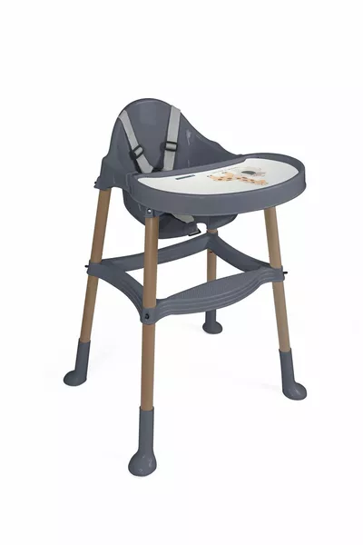 Столче за хранене сиво - без подложка