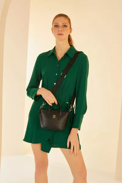 Floater Siyah Kadın Omuz Çantası 