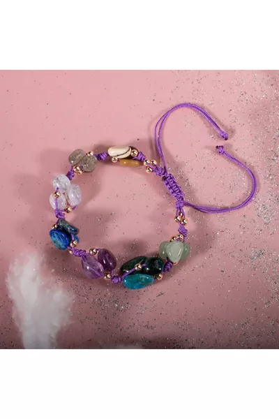 Sagittarius Natural Stone Natural Macrame Bracelet