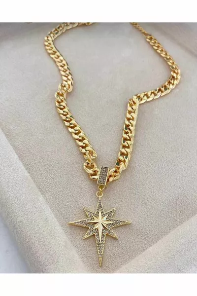 nouveau saison collier étoile polaire en or avec pierres