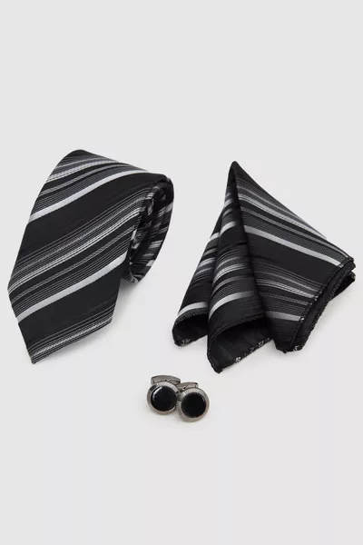 Standard Tie-Handkerchief-Cufflink Accessory Sets