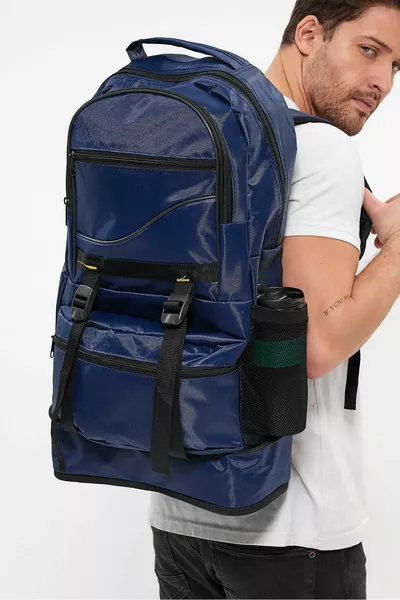 Zaino da Escursionismo e Campeggio Impermeabile Unisex Blu Scuro , Adatto a Viaggi, Terremoti e Militare