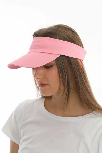Cappello da tennis unisex rosa con visiera e protezione UV