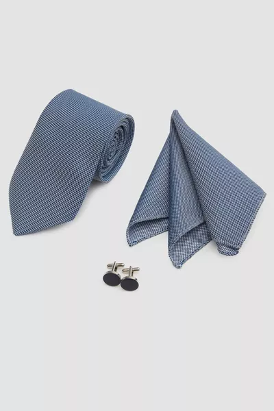 Standard Tie-Handkerchief-Cufflink Accessory Sets