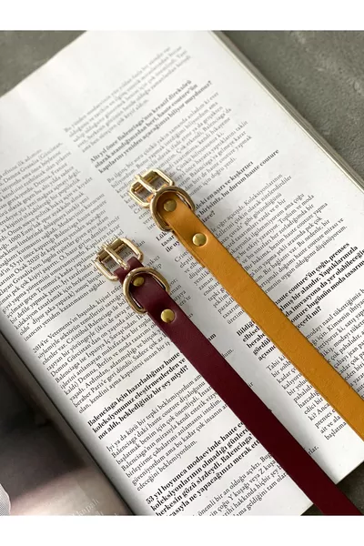 Basic 2-Piece Set Burgundy & Mustard