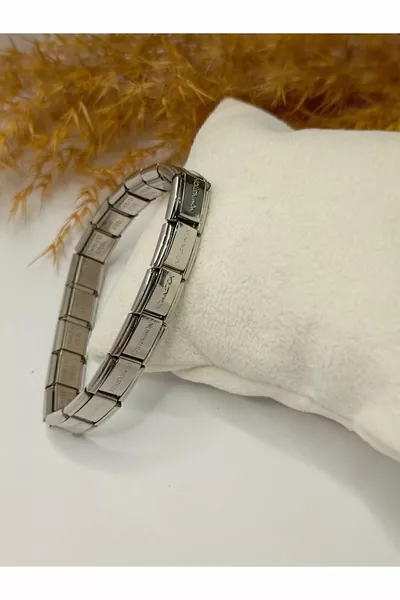 Braccialetto in acciaio, braccialetto elastico, Pandora italiana