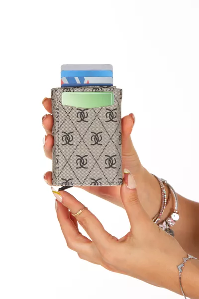 Portafoglio Unisex con Scorrimento Automatico e Meccanismo Rio