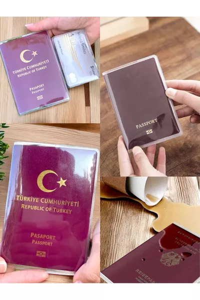 6 Transparent Waterproof Passport Protection Covers Passport Holder High Quality PVC Washable