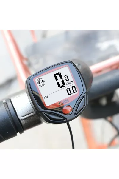 عداد سرعة الدراجة الاحترافي مقاوم للماء يقيس السرعة والمسافة رقميًا