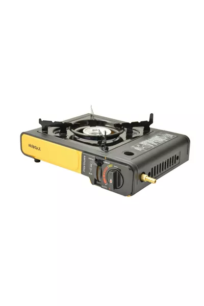 موقد التخييم المحمول المفرد - أزرق-كاكي-برتقالي-أسود (مع توصيل بالأسطوانة)