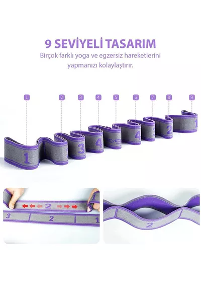 شريط مقاومة رياضي بمستويات مختلفة 9، تمارين هوائية، بيلاتس، سكوات، لياقة، يوغا