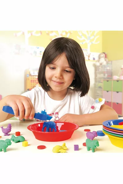 Bowl and Tweezer Transfer Kids Skill Set (6 Bowls 6 Tweezers) Piece