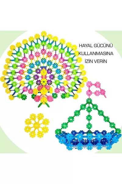 Masterflakes Pädagogische Schlossplatten Stem-Kompatibles Lernspielzeug-Set mit 5 bunten Teilen