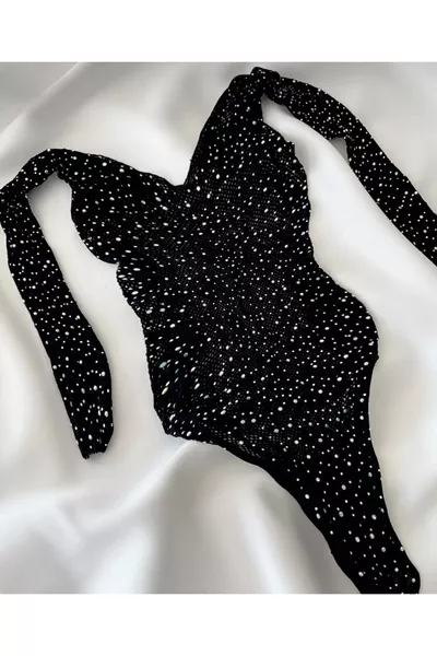 Shiny Taşlı Bodysuit