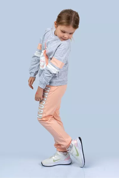 Girls' Unicorn Tracksuit Gray