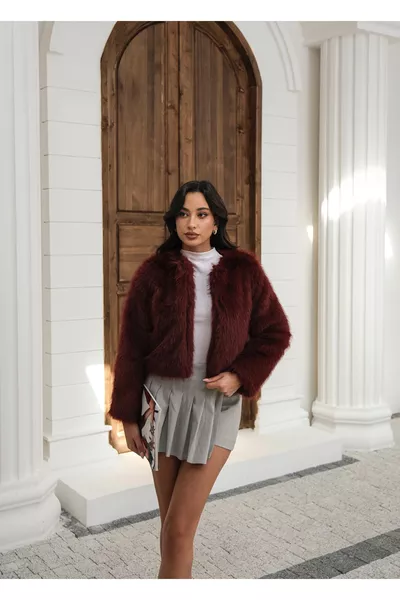 فراء مستورد فاخر بدون ياقة