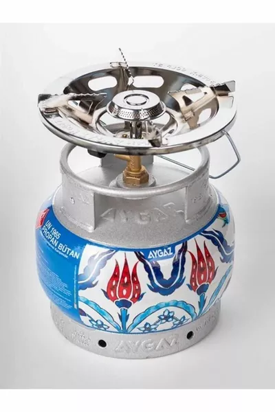 رأس موقد المخيم Aygaz-orgaz لأسطوانة الشواء (الأسطوانة غير مشمولة - حلقة ضيقة)