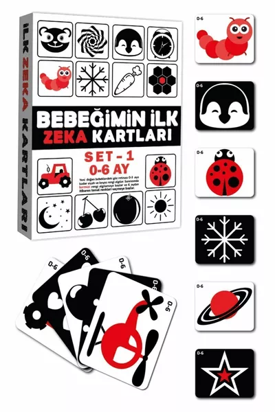 Premières cartes éducatives de mon bébé Set-1 / 0-6 mois