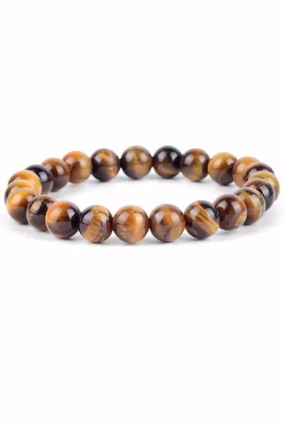 Unisex Tiger Eye Natural Stone Bracelet
