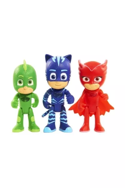 مجموعة بيجاماسكيم الثلاثية المغلفة: بطل القط، بطل السحلية، بطل البومة